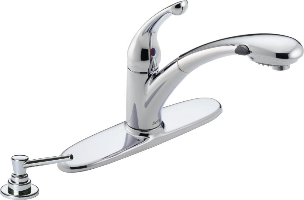 Delta Signature Pull-Out Kitchen Faucet 1-Handle Chrome-Certified Refurbished