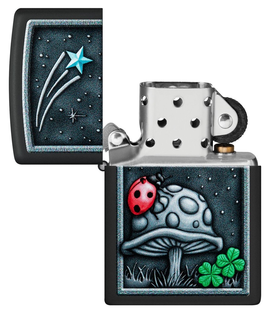 Zippo Ladybug Design Black Matte 48724