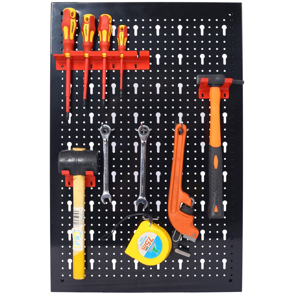 Pegboard Wall Organizer Metal Garage Pegboard Tool Organizer w/3 Pegboards
