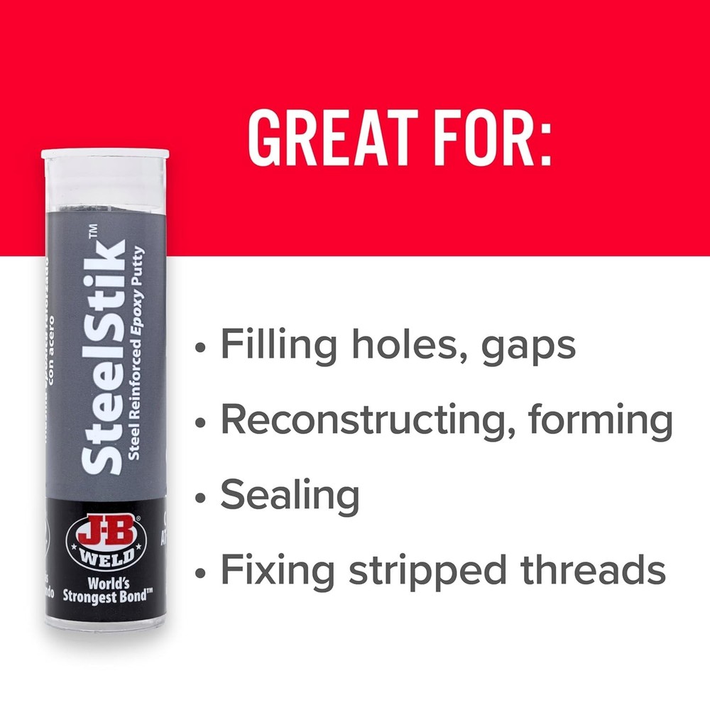 2 oz. SteelStik Epoxy Putty Stick - Non-Rusting, High Strength Repair Solution