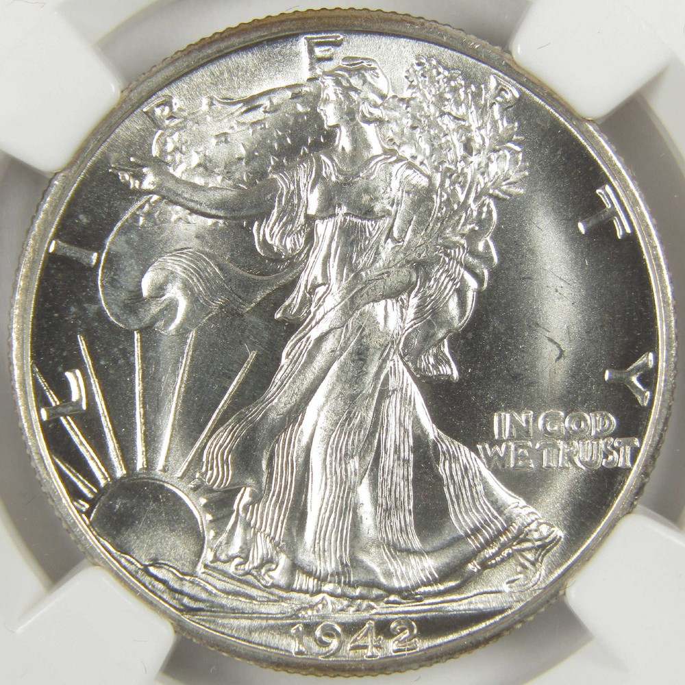 1942 D Liberty Walking Half Dollar MS 66 NGC Silver Uncirculated