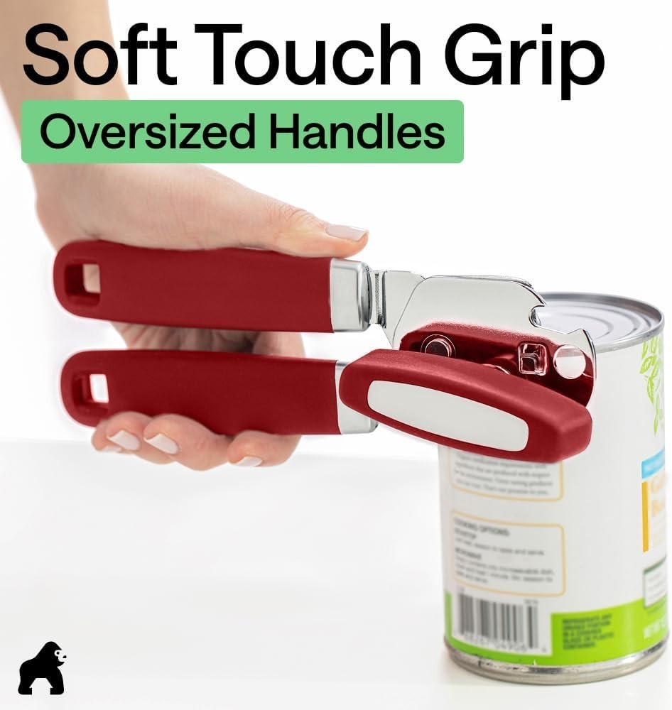 Rust Resistant Manual Can Opener with Smooth Cutting Edge - Ideal Kitchen Tool
