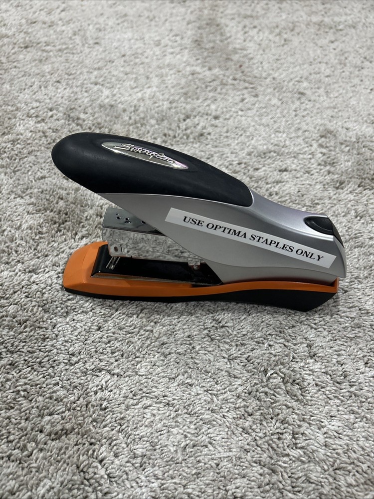 Swingline Optima Desktop Stapler, 70-Sheet Capacity, Silver/Orange/Black