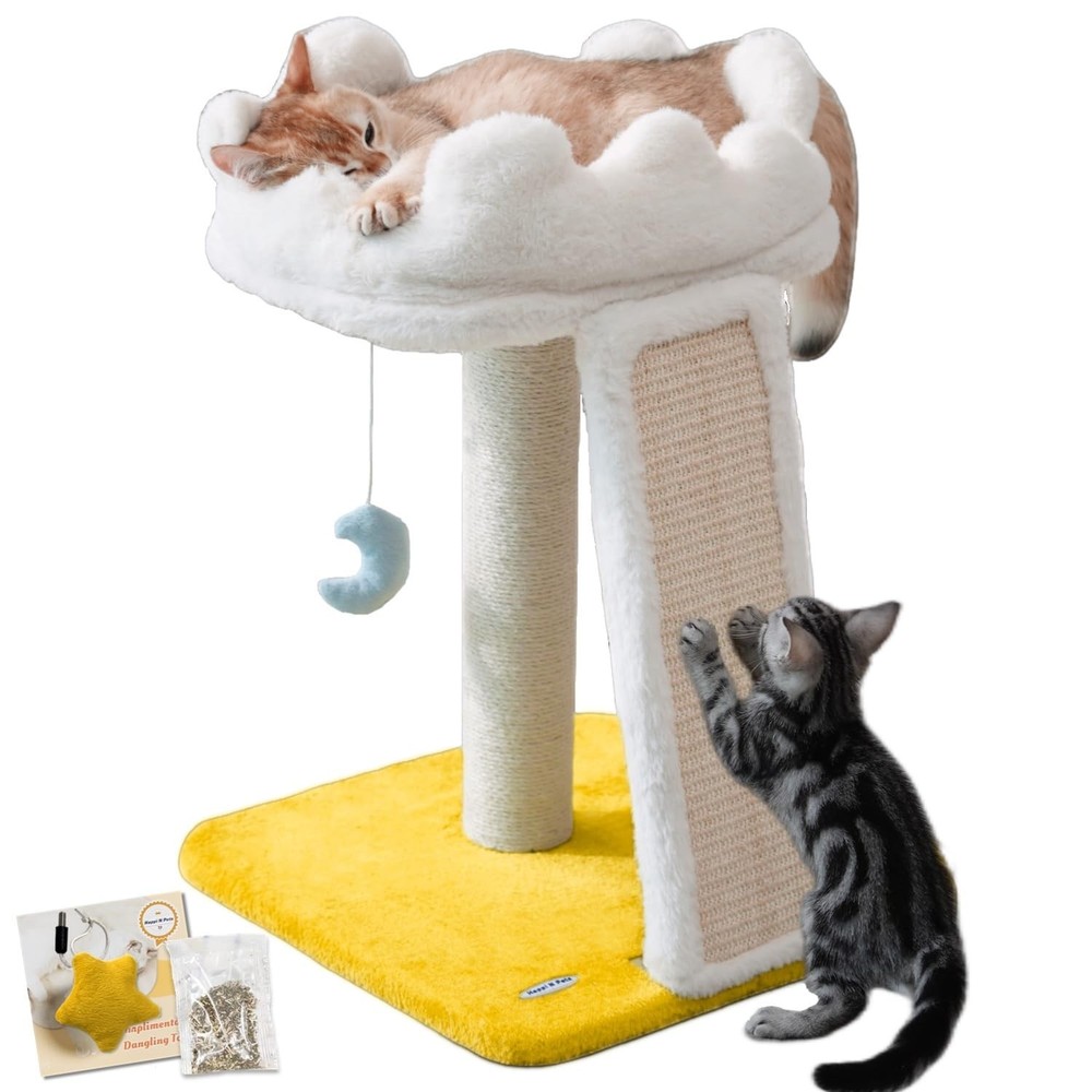 Happi N Pets New Cloud Cat Tree Tower, Cat Scratching Post with Bed, Small Ca...