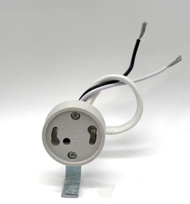 2 Pack Replacement  GU24 Base Socket With Bracket 9 Inch Wire
