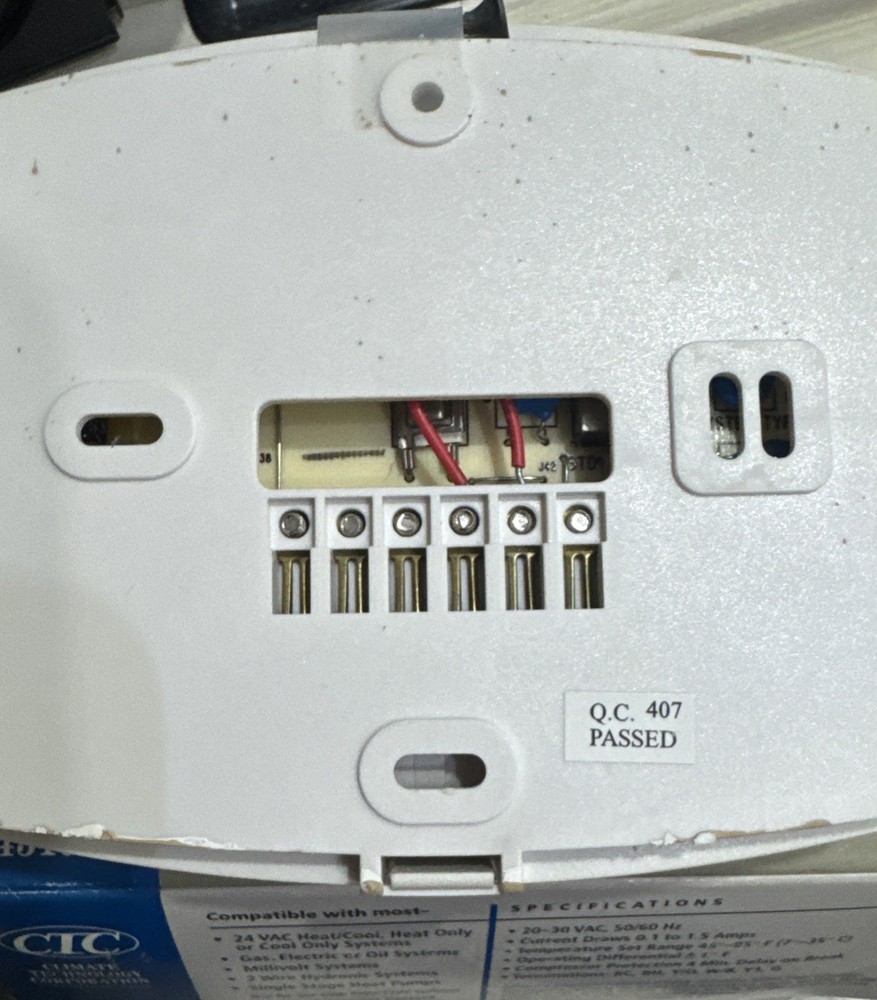 CTC THERMOSTAT 43154A PROGRAMMABLE SINGLE STAGE