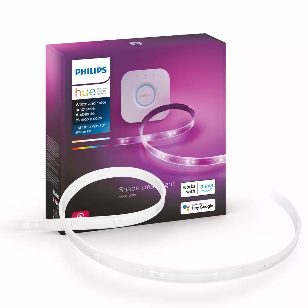 Philips Hue Bluetooth Lightstrip Plus 80" Starter Kit - White & Color Ambiance