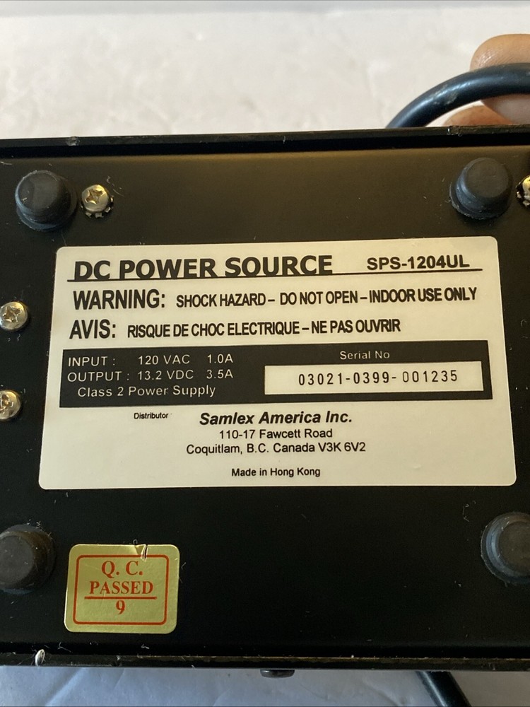 Samlex SPS-1204UL Regulated DC Power Supply