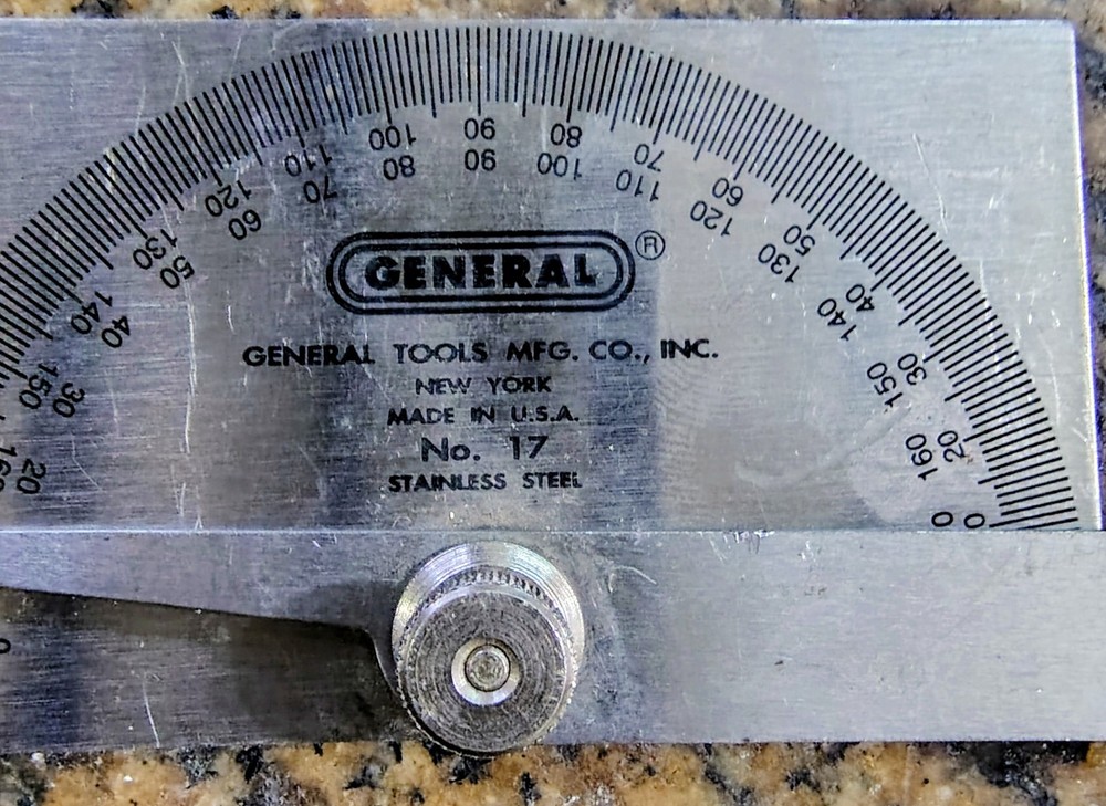 🗽 GENERAL NO 17 PROTRACTOR MACHINIST/ TOOLMAKER