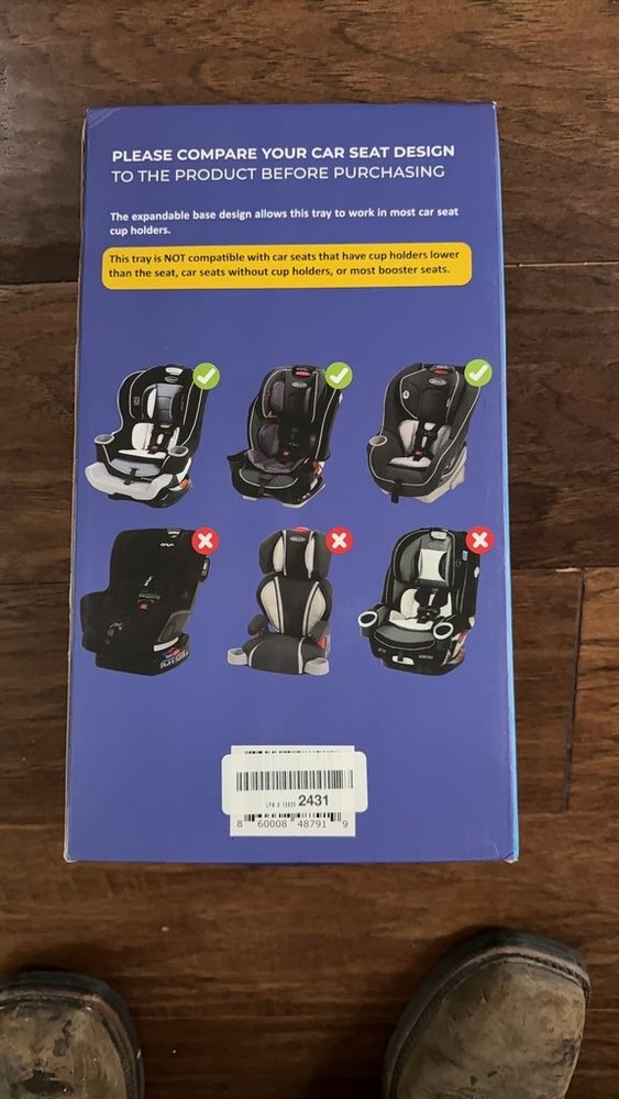 Integral Car Seat Tray