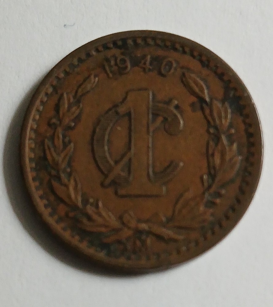 MEXICO - 1940 - ONE CENTAVO - COIN - VF