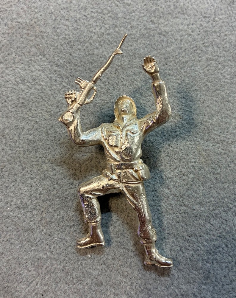 1.2+ oz Silver Army Man (Crawler)