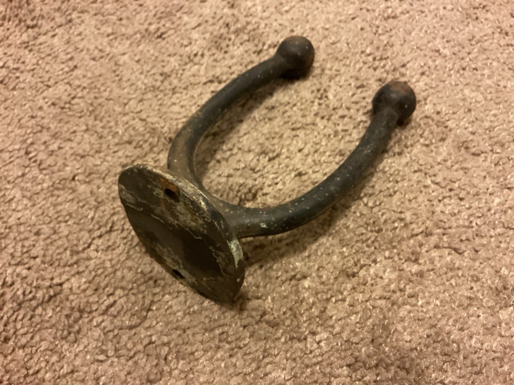 Cast Iron Double Prong Coat Hooks Wall Mounted Vintage