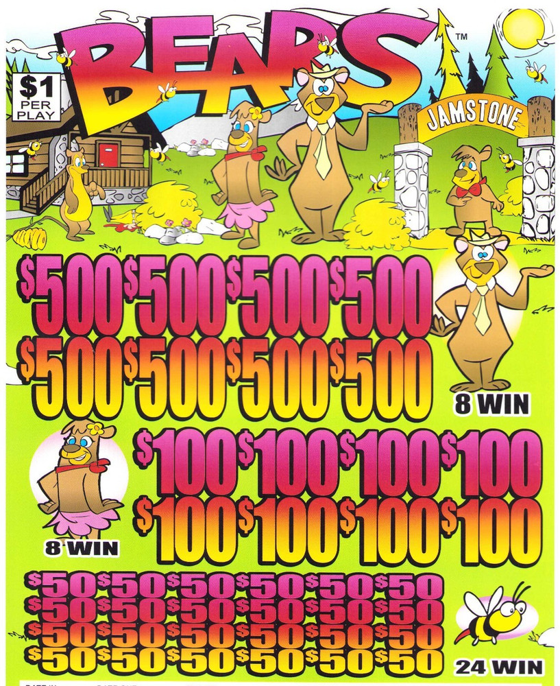 Pull Tab - Jar - Tickets Game - Bears 7,440 ct