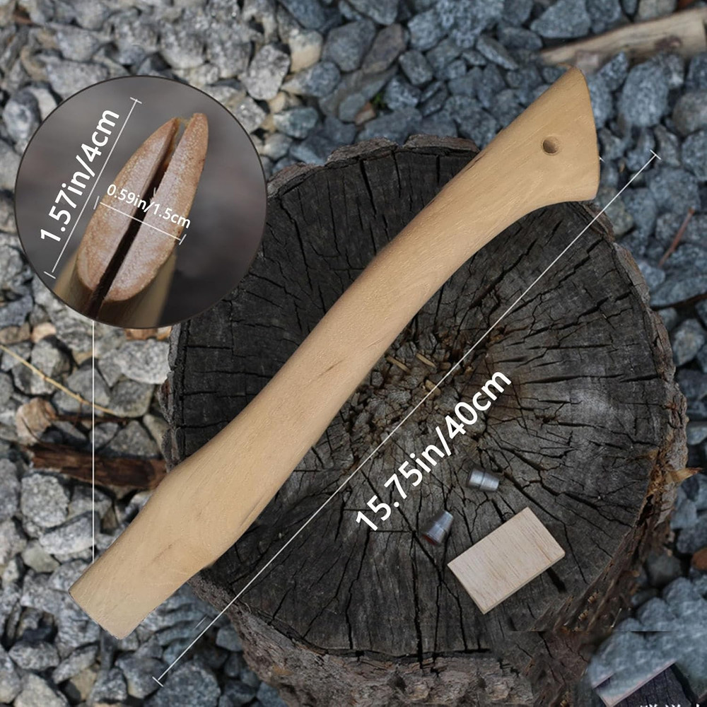 Axe Handle Replacement, 15.75In Hickory Hatchet Handle Replacement for Camping G