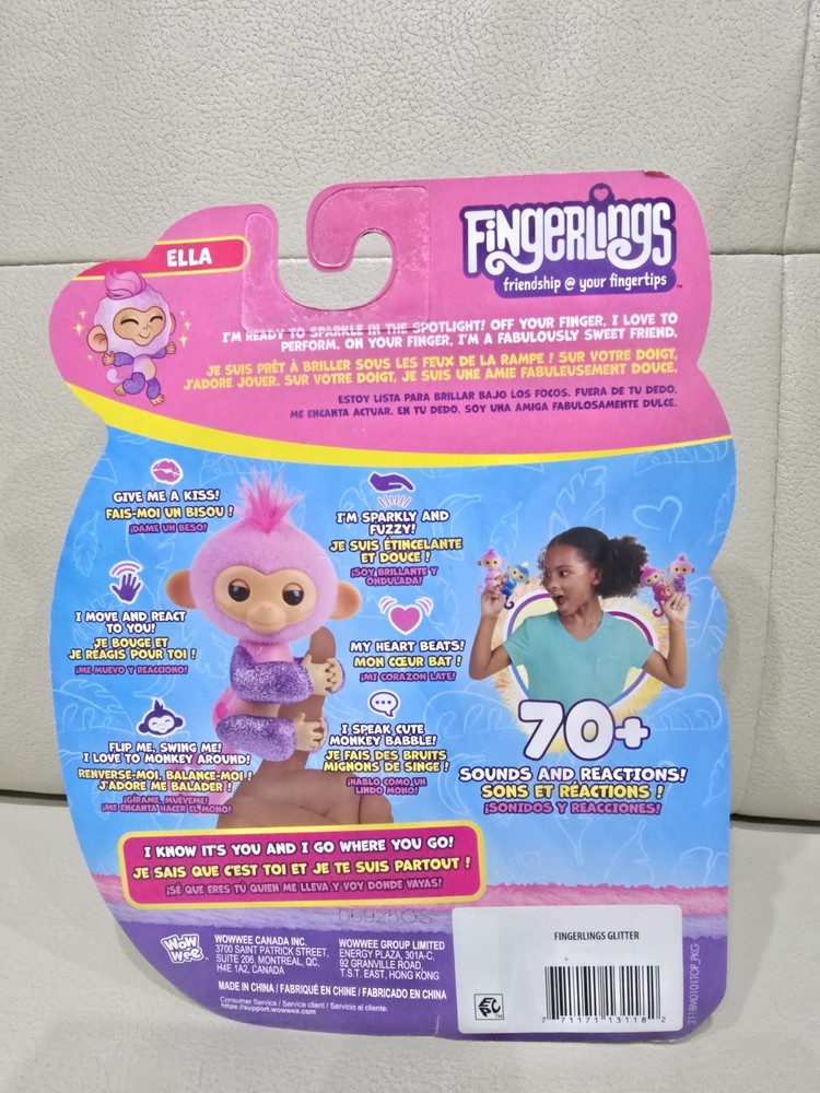 Authentic FINGERLINGS Interactive Fingerling Pink Monkey ELLA by WowWee