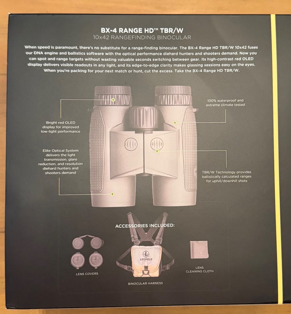 Leupold BX-4 RANGE HD TBR/W 10X42mm Rangefinding Binoculars