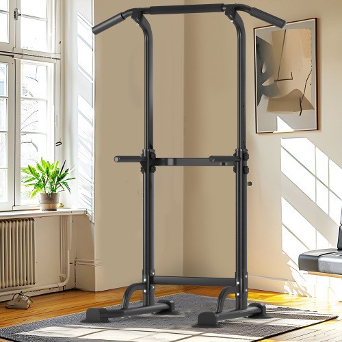 Adjustable Pull Up Bar & Dip Station - 10 Height Settings, 330LBS Capacity