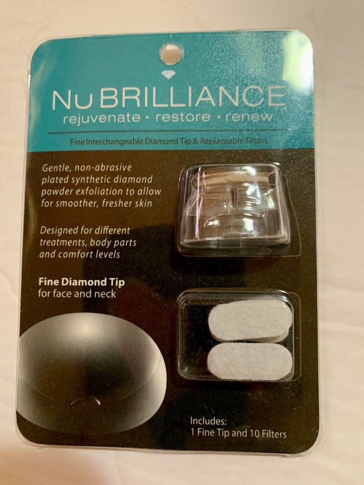 NuBrilliance Microdermabrasion Fine Diamond Tip & 10 Replacement Filters