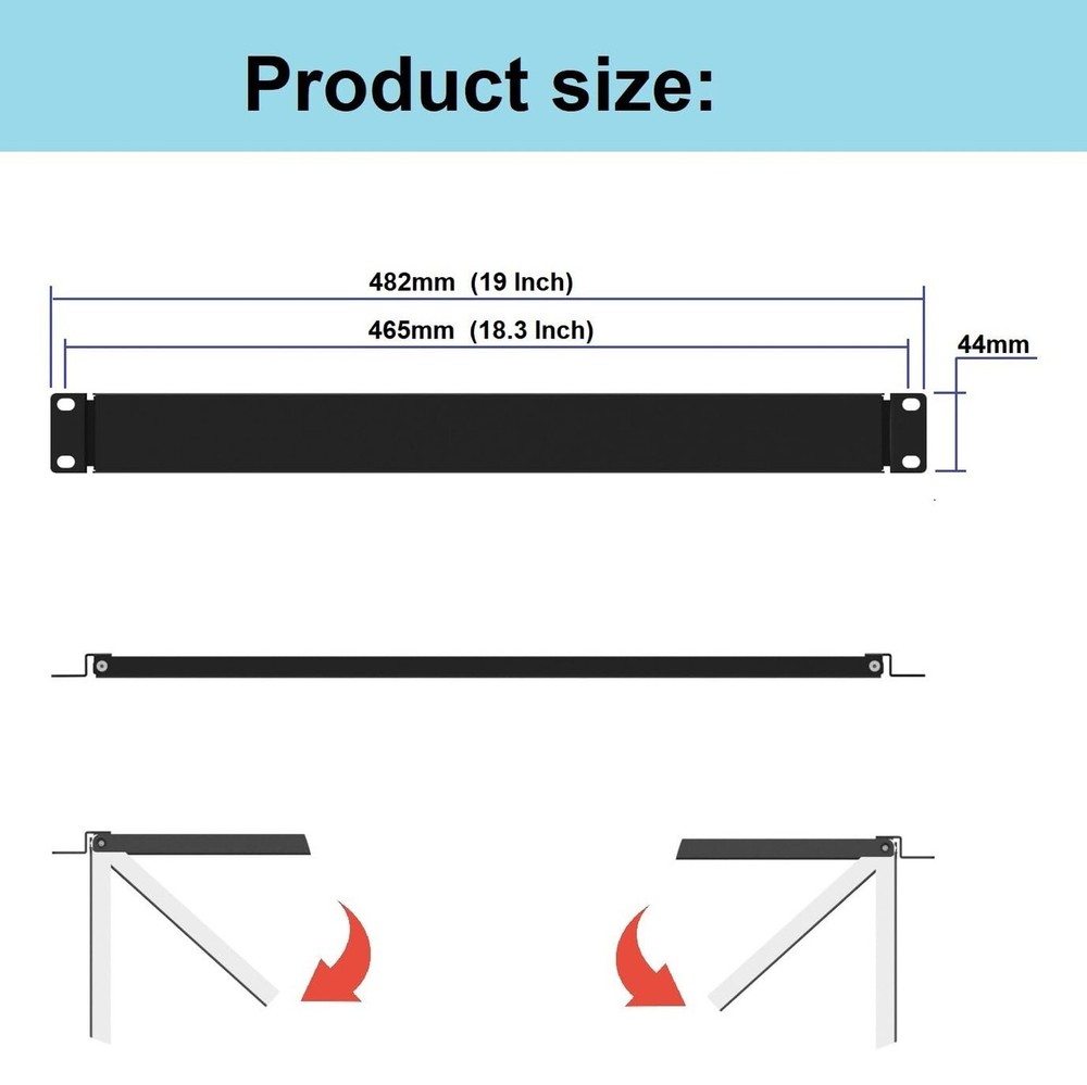 1U Hinged Blank Panel -Metal Rack Mount Filler Panel -Blank Rack Mount Panel ...