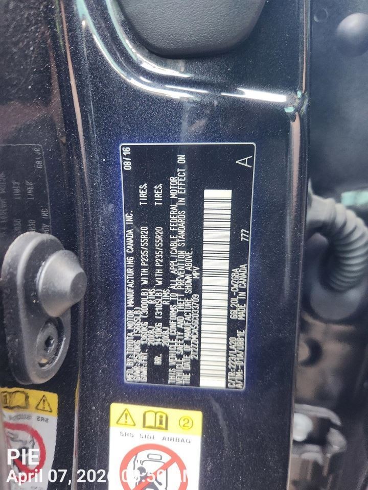 RX350 2016 Dash Wire Harness 11031789