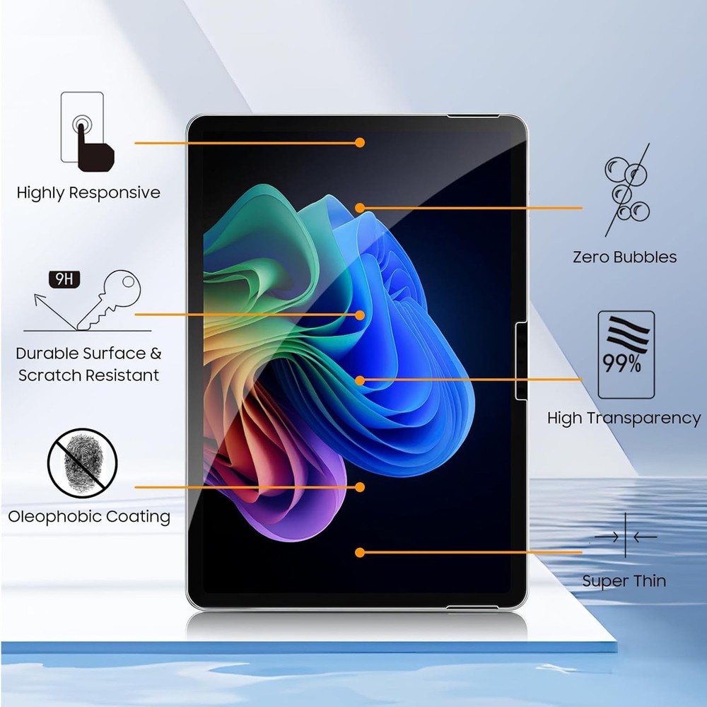 2-Pack Tempered Glass Screen Protector for Microsoft Surface Pro 12 Inch 2025