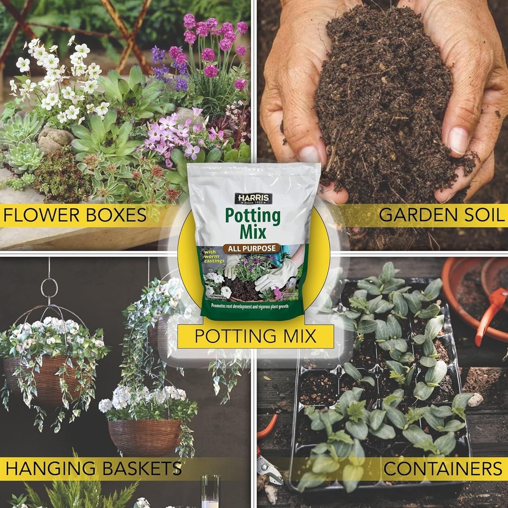 All-Purpose Potting Mix with Coco Coir & Worm Castings - 4 Quart Essential Soil