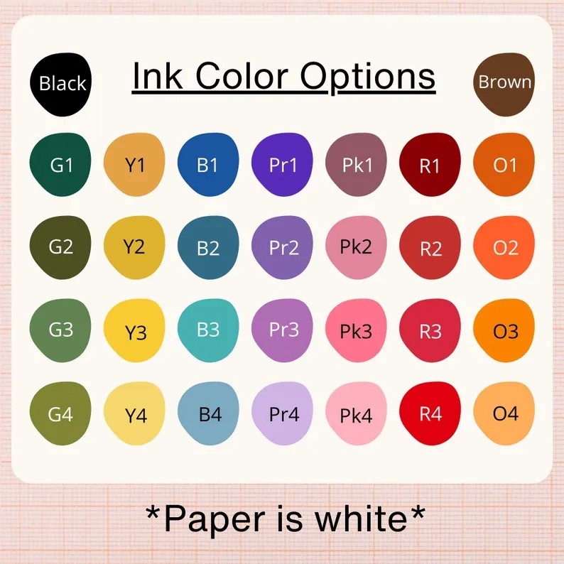 Personalized 5x7 Blank Notepad - Font and Color Options