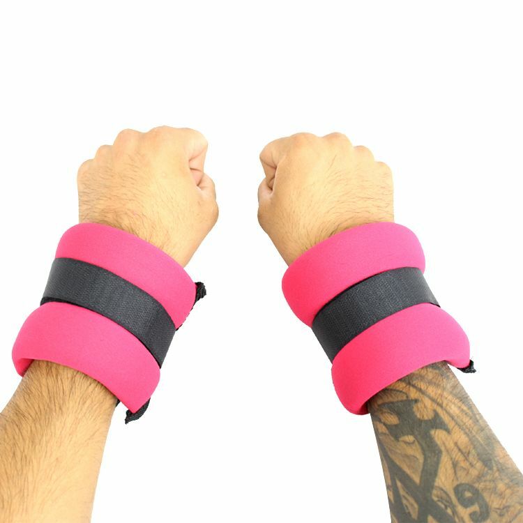 PERRINI RED WRIST/ANKLE WEIGHTS COME IN PAIR 1LB EACH ADJUSTABLE STRAP