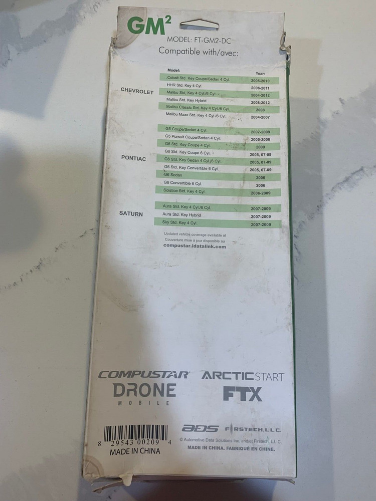 GM2 Remote Car Starter DC Data Controller FT-GM2-DC