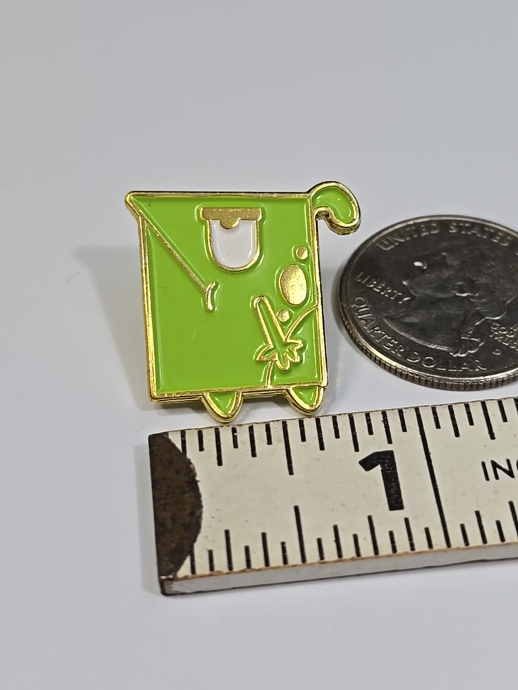 Cartoon Square Frog Lapel Pin