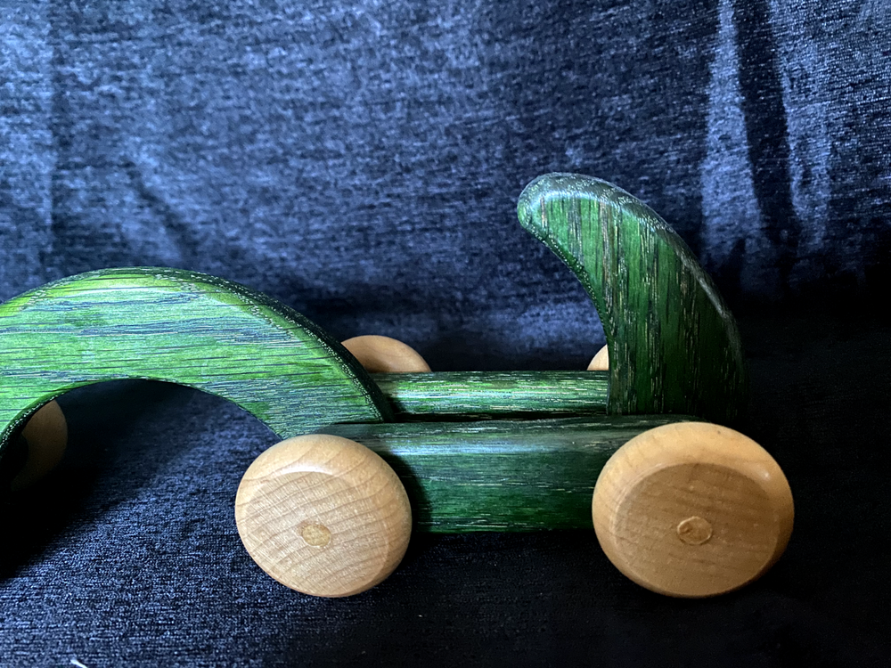 Hand-crafted wooden Nessie Pull Toy 19 1/2"