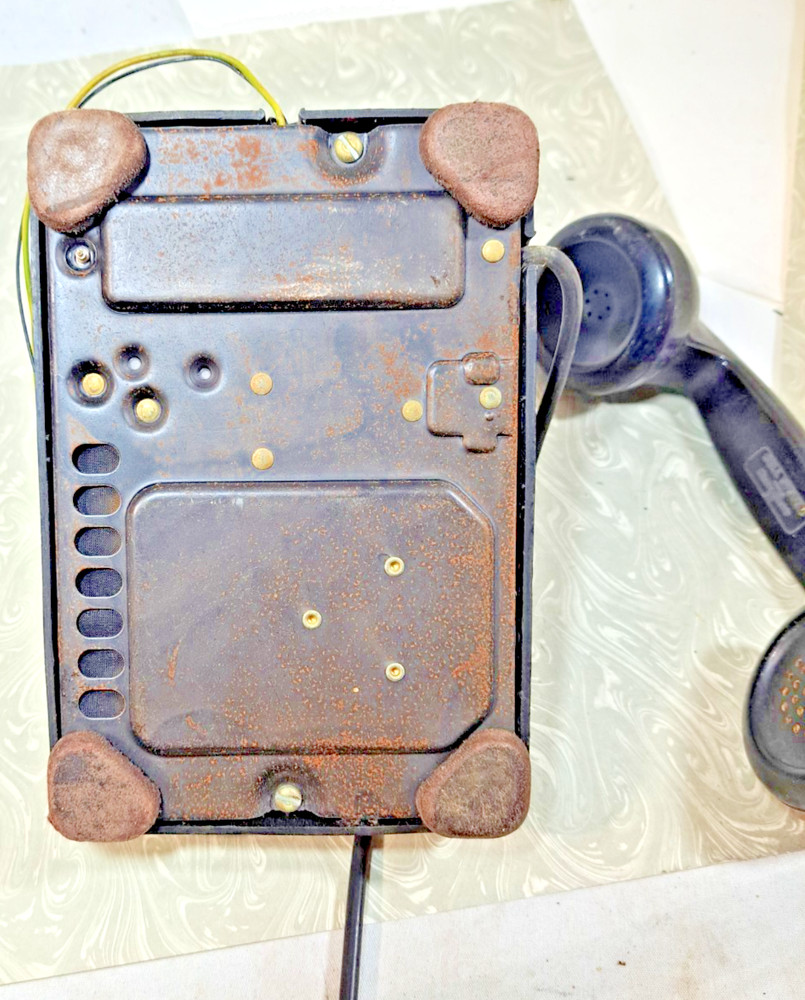 Black Rotary Phone - Hardwired - Bell Systems As Is Untested