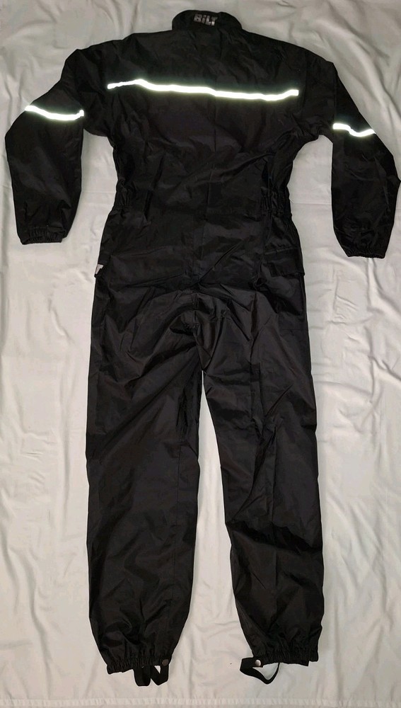 BILT Motorcycle One Piece Rain SUIT, Small, Reflective Waterproof Windproof EUC