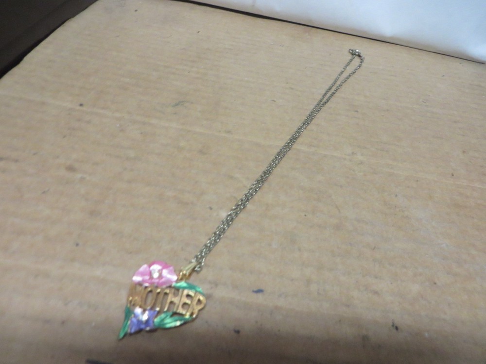 DECORATED PENDANT WITH CHAIN, " MOTHER "