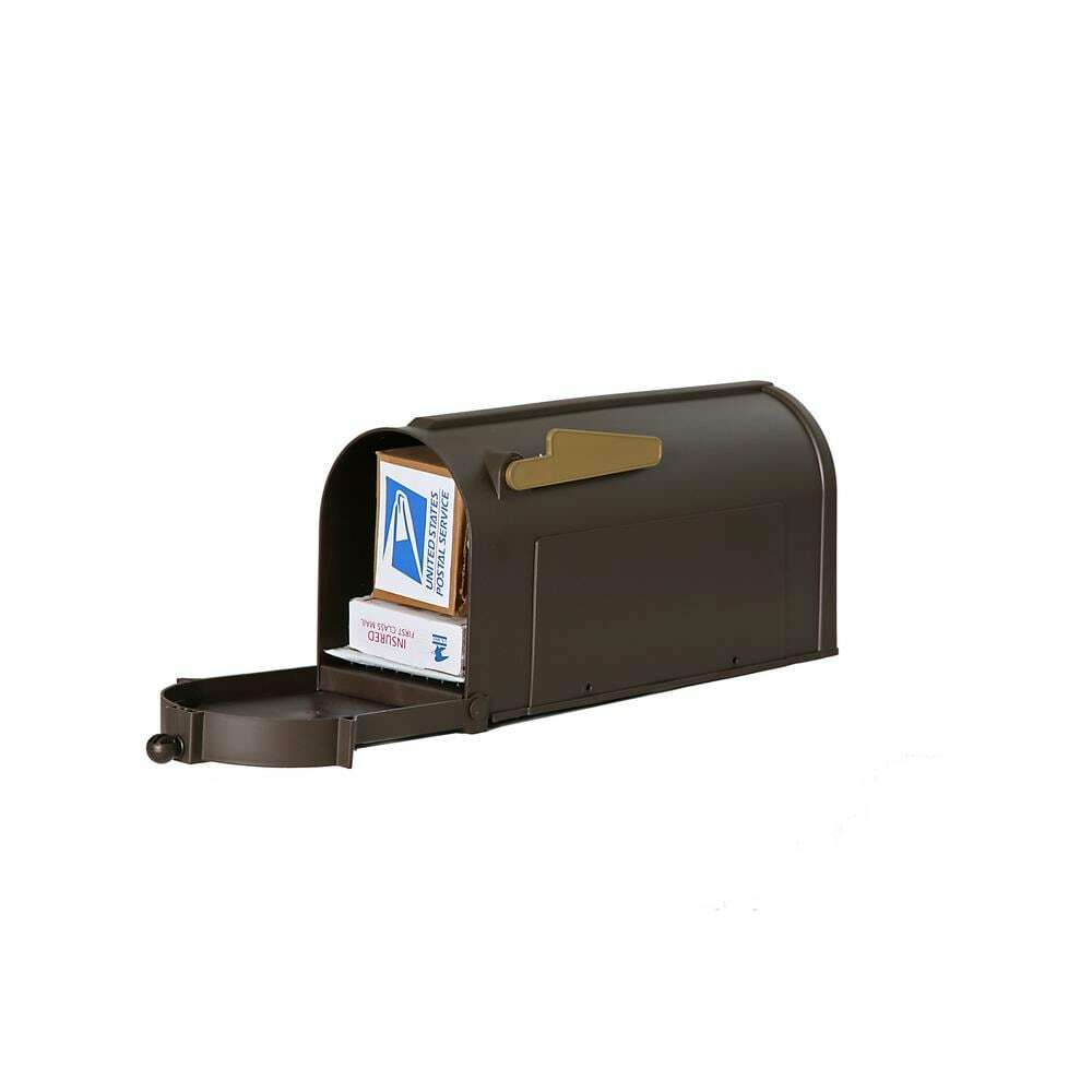 Postal PRO Post Mount Mailbox Bronze Durable Plastic Outgoing Mail Indicator