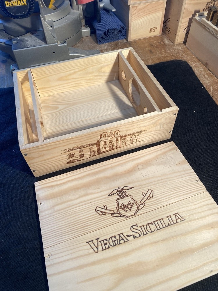 Wooden Wine Box, Spain