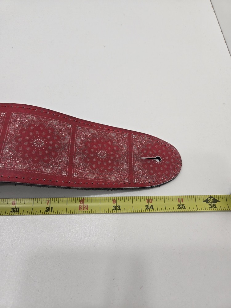 Perri's 2" Leather Guitar Strap Red P250L-74
