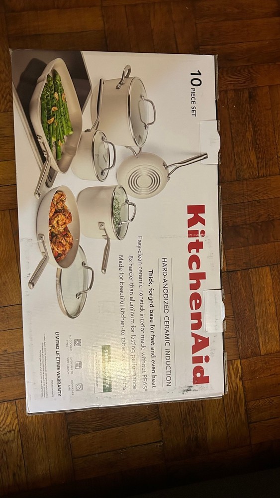 KitchenAid 10-Piece Hard-Anodized Ceramic Induction Cookware Set