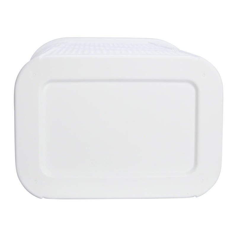 Hinged Lid Laundry Hamper Ventilated Storage Basket W/ Handles Home Use