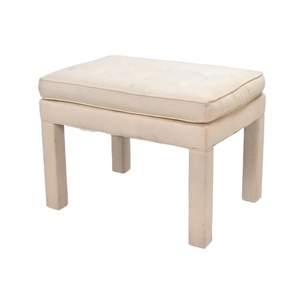 Vintage Mid-Century Modern Upholstered Bench Vanity Stool