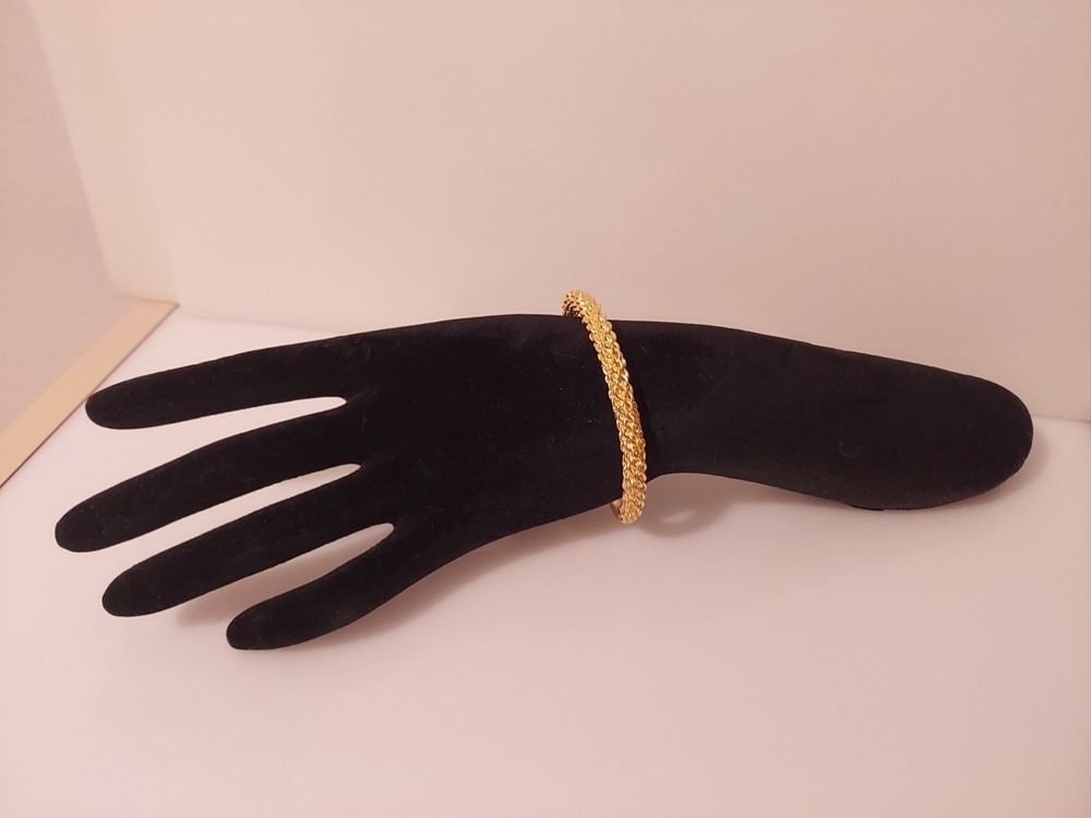 deep yellow cuff bracelet woven design