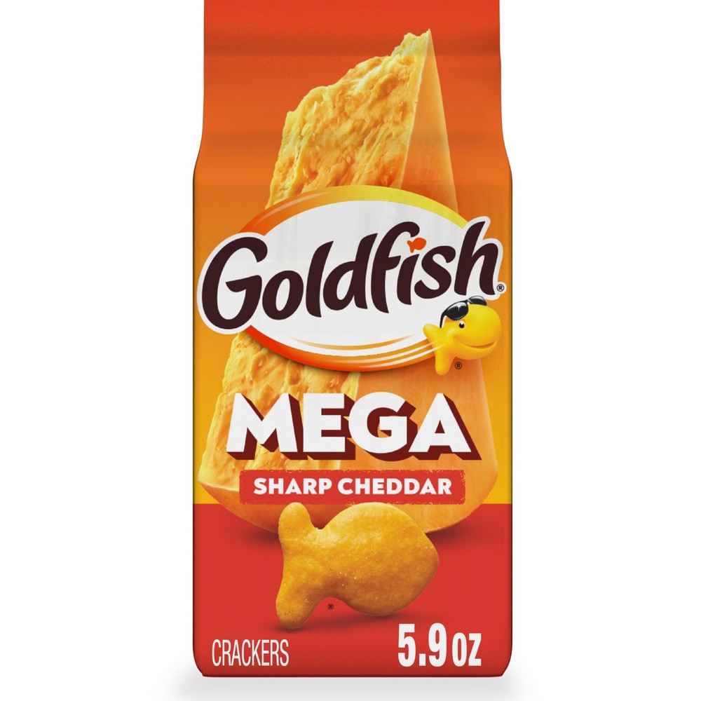 Goldfish Mega Bites Sharp Cheddar Cheese 5.9 Ounce (Pack of 1),