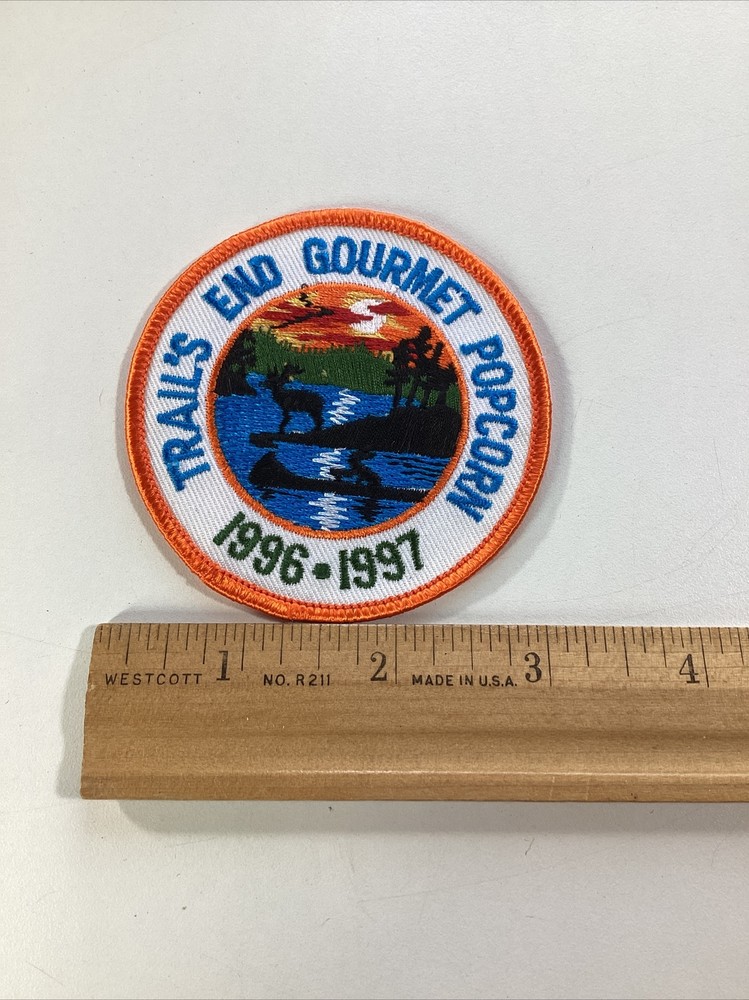 Trail’s End Popcorn Patch Vintage 1996 Canoe Sundown Deer