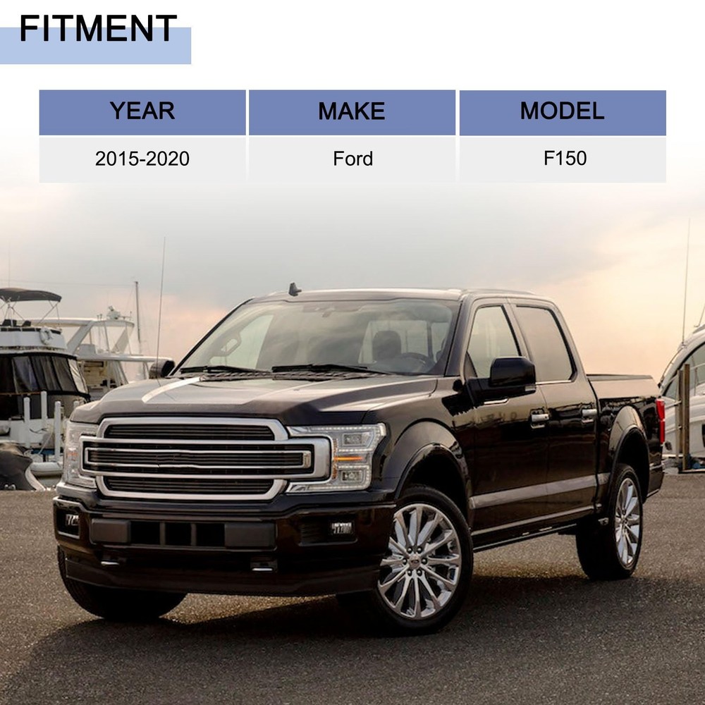 后保险杠适用于 2015 - 2020 年福特 F150,拾音器铬钢后踏板保险杠