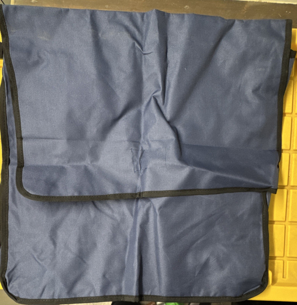 Navy  Rectangular Storage Bag, Solid Pattern, Buckle Closure