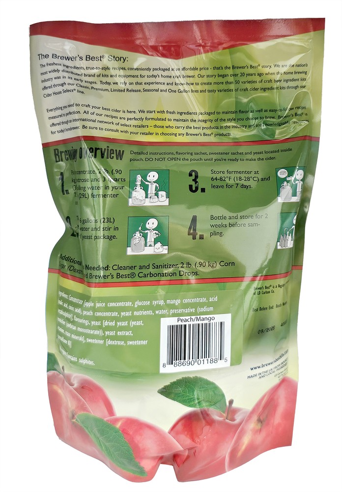 Gluten Free Cider House Select Peach Mango Cider Making Kit