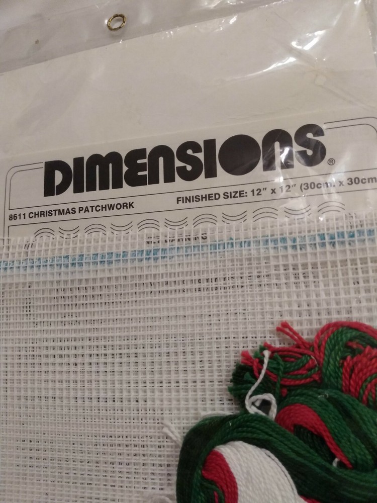Dimensions Christmas Patchwork Net Darning Lace Kit - 1 Picture or 9 Ornaments