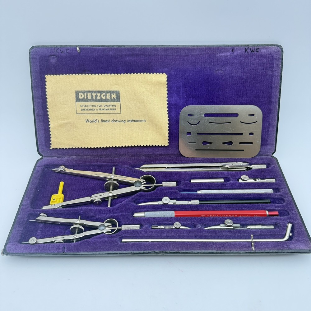 Dietzgen Drafting Set With Case Germany US Zone