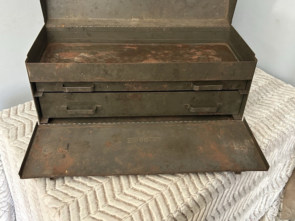 EARLY SNAP ON TOOLS A FRAME TOOL BOX with 2 PULL OUT DRAWERS RARE
